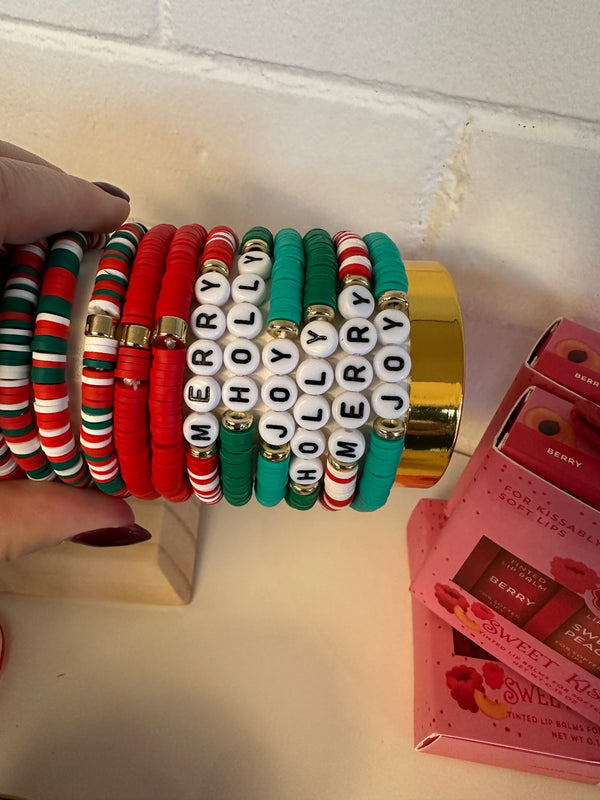 Holiday Letter Bracelets
