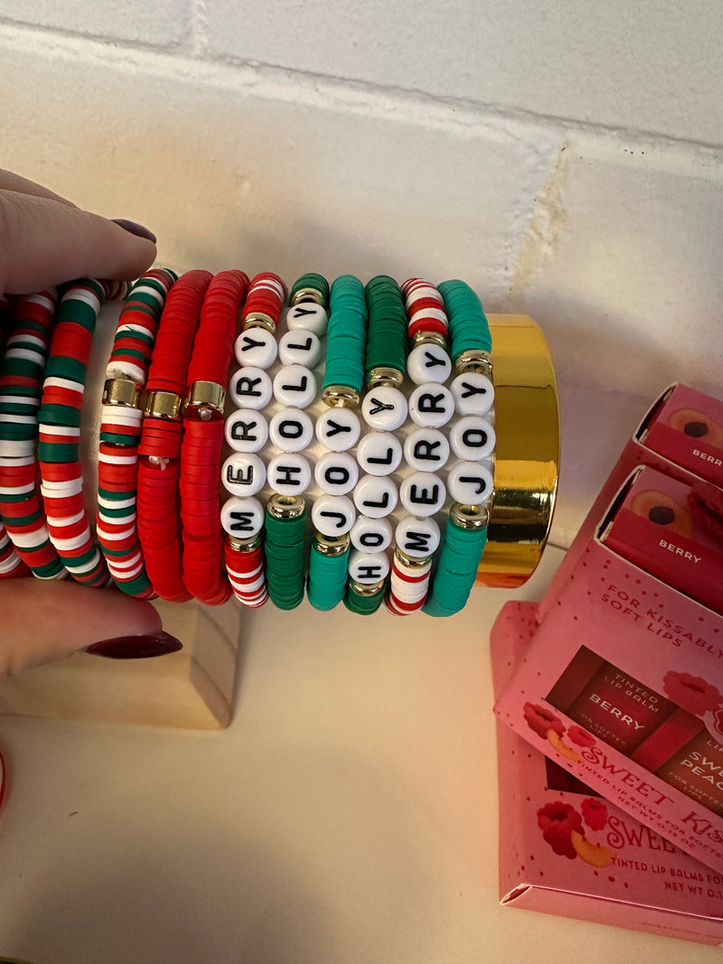 Holiday Letter Bracelets