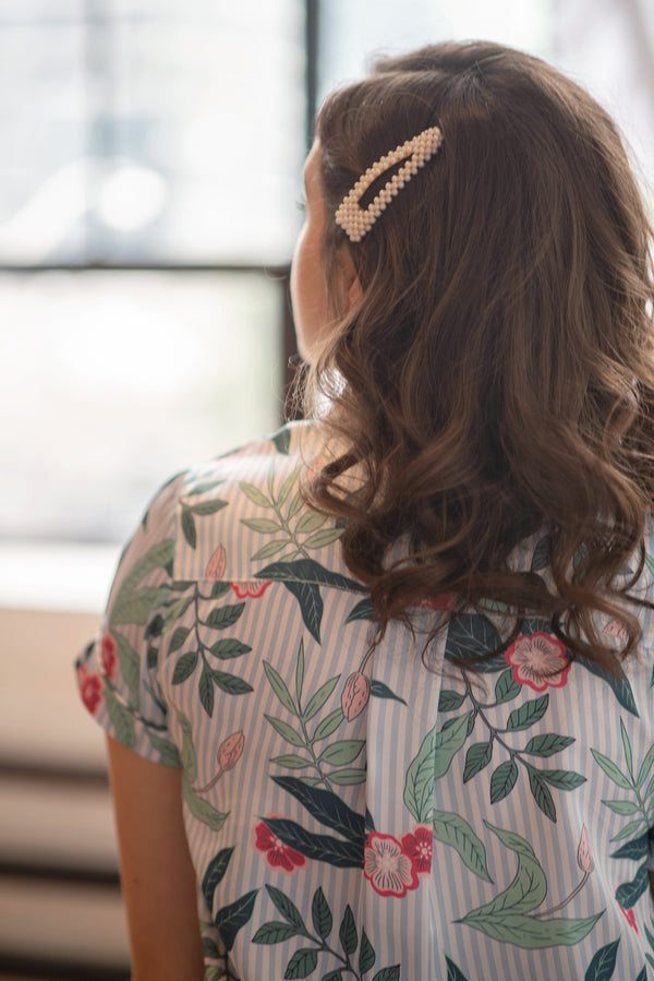 Short Sleeve + Capri Pant Pajama Set (Amalia Print)