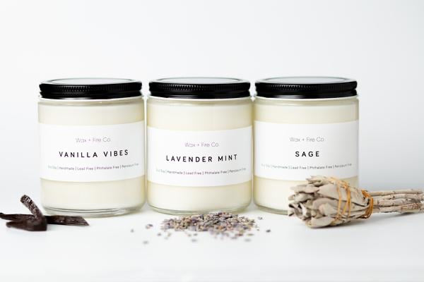 Wax and Fire Co. 4 oz. Soy Candles