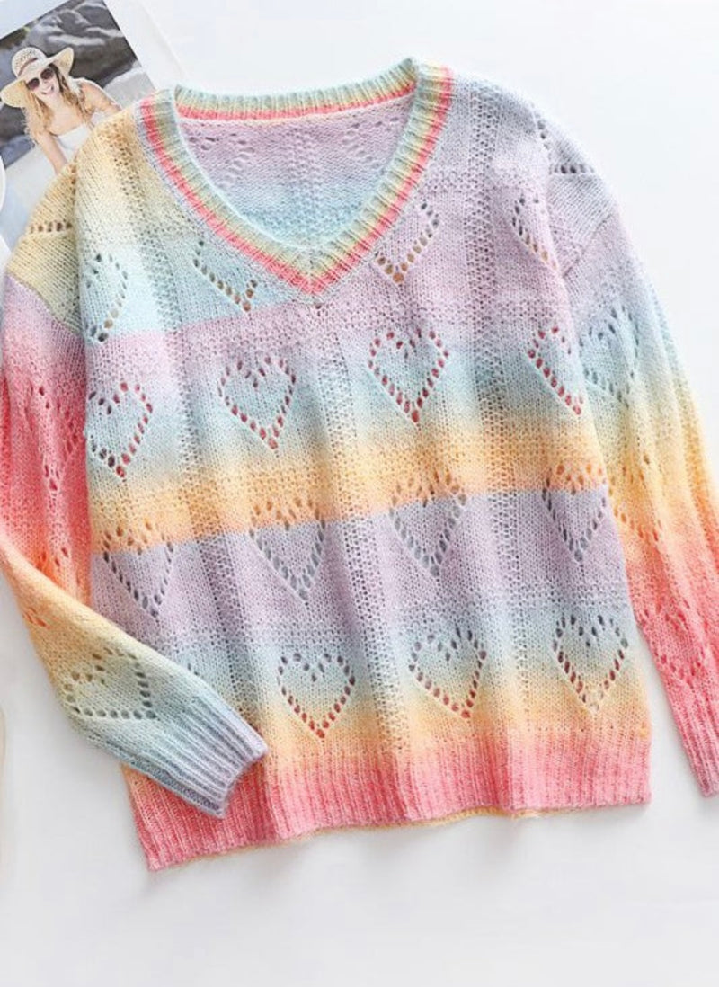 Ombré Heart Sweater