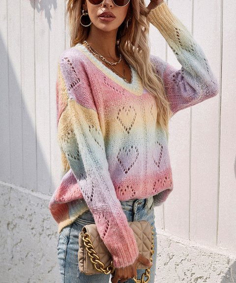 Ombré Heart Sweater