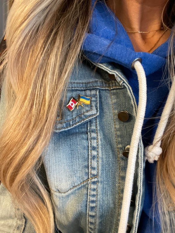 We Stand With Ukraine Pin