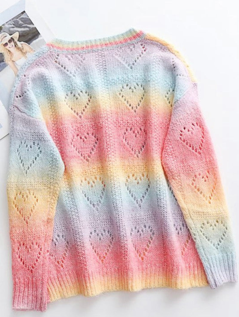 Ombré Heart Sweater
